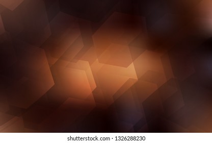 Dark Brown vector cover with set of hexagons. Colorful hexagons on white backdrop. New design for website's poster, banner.