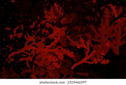 Dark Brown vector doodle pattern with leaves, branches. Decorative design in Indian style on white background. Brand new style for your business design.
