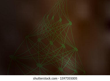 Dark Brown vector glossy abstract backdrop. Abstract colorful illustration with gradient. New way of your design.