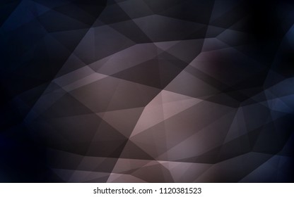 Dark Brown vector gradient triangles texture. Shining colorful illustration with triangles. Triangular pattern for your design.
