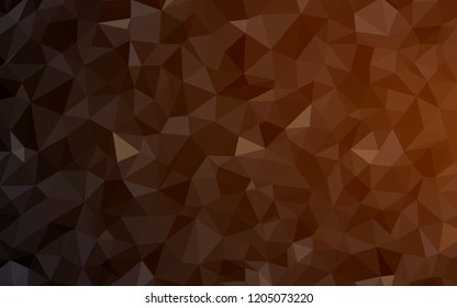 Dark Brown vector gradient triangles template. Elegant bright polygonal illustration with gradient. Pattern for a brand book's backdrop.