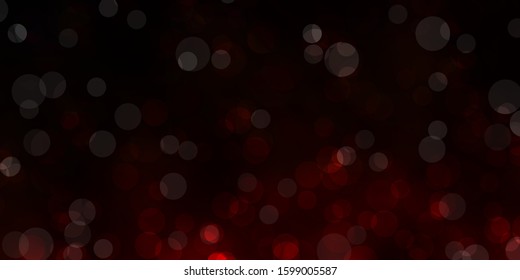 Dark Brown vector layout with circle shapes. Colorful illustration with gradient dots in nature style. Pattern for websites.