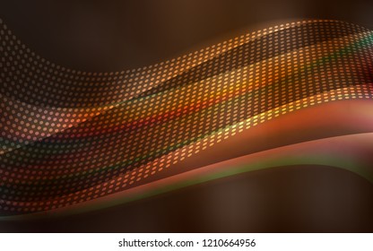 Dark Brown vector layout with circles, lines. Modern abstract colorful illustration with spheres and lines. Pattern for design of fabric, wallpapers.