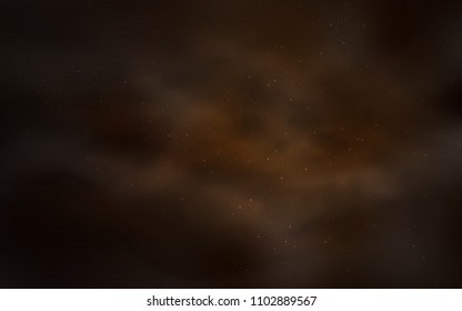 Dark Brown vector layout with cosmic stars. Shining illustration with sky stars on abstract template. Template for cosmic backgrounds.