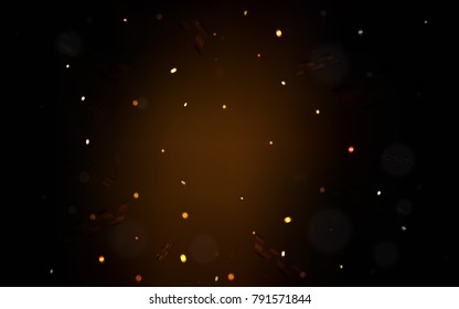 Dark Brown vector layout with festival confetti. Glitter abstract illustration with colorful confetti, ribbons. The template can be used as a background for postcards.
