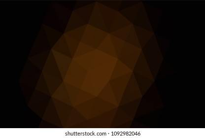Dark Brown vector low poly texture. Colorful illustration in abstract style with gradient. A completely new template for your business design.