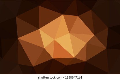 Dark Brown vector low poly texture. Geometric illustration in Origami style with gradient.  A completely new design for your leaflet.