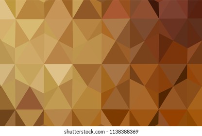 Dark Brown vector low poly layout. Geometric illustration in Origami style with gradient.  Template for cell phone's backgrounds.