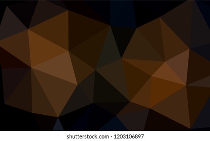Dark Brown vector low poly texture. Creative illustration in halftone style with triangles. Pattern for a brand book's backdrop.