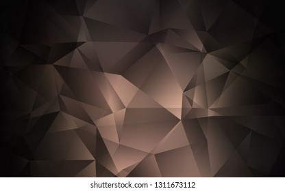Dark Brown vector low poly texture. A completely new color illustration in a polygonal style. Completely new template for your banner.