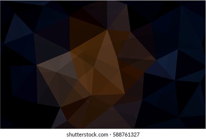 Dark Brown vector modern geometrical abstract background. Texture, new background. Geometric background in Origami style with gradient. 
