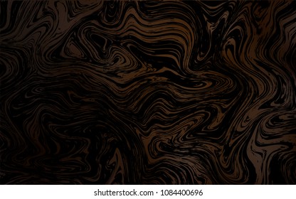 Dark Brown vector pattern with bent ribbons. Creative geometric illustration in marble style with gradient. The elegant pattern for brand book.