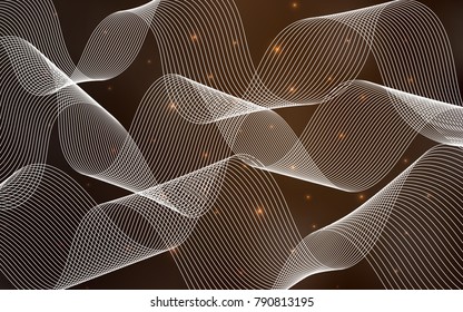 Dark Brown vector pattern with christmas ribbons. Beautiful colored illustration with ribbon in celebration style. New design for ad, poster, banner of your Party.