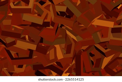 Dark Brown vector pattern with colorful hexagons. Abstract illustration with colorful hexagons. Design for website posters, banners.