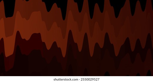 Dunkelbraunes Vektormuster mit Kurven. Farbige Illustration im abstrakten Stil mit gebogenen Linien. Vorlage für Ihr UI-Design.