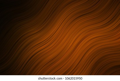 Dark Brown vector pattern with lines, ovals. A sample with blurred bubble shapes. A new texture for your  ad, booklets, leaflets.