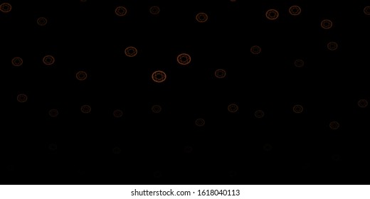 Dark Brown vector pattern with magic elements. Illustration with magical signs of spiritual power. Design for magic, spiritual events.