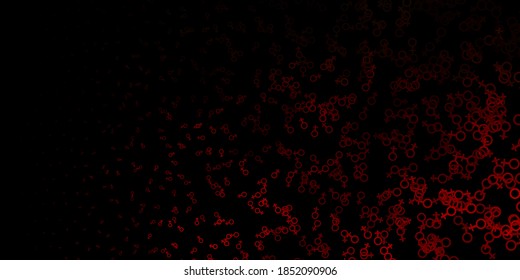 Dark Brown vector pattern with magic elements. Colorful mystic symbols with a gradient in ancient style. Background for esoteric, mystic designs.