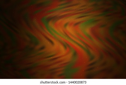 Dark Brown vector pattern with night sky stars. Shining colored illustration with bright astronomical stars. Smart design for your business advert.