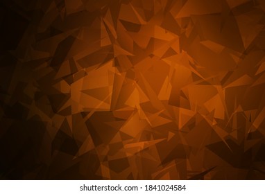 Dark Brown vector pattern with random polygonals. Simple colorful illustration with abstract gradient shapes. Background for a cell phone.