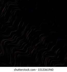 Dark Brown vector pattern with wry lines. Colorful geometric sample with gradient curves.  Smart design for your promotions.