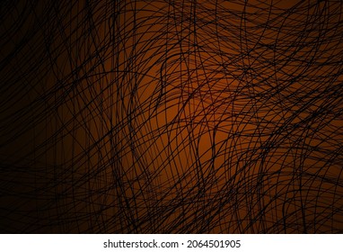 Dark Brown vector pattern with wry lines. A sample with colorful lines, shapes. New composition for your brand book.