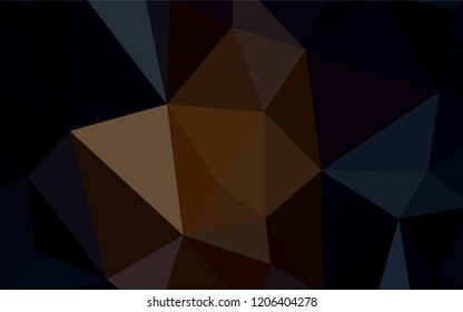 Dark Brown vector polygon abstract backdrop. Glitter abstract illustration with an elegant triangles. Completely new template for your banner.