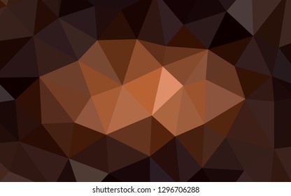 Dark Brown vector polygon abstract backdrop. Colorful abstract illustration with triangles. Brand new style for your business design.