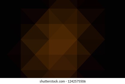 Dark Brown vector polygonal background. Elegant bright polygonal illustration with gradient. A completely new template for your banner.