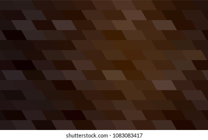 Dark Brown vector polygonal illustration, which consist of rectangles. Rectangular pattern for your business design. Geometric background in Origami style with gradient. 