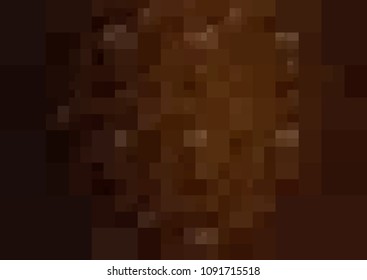 Dark Brown vector polygonal illustration, which consist of rectangles. Rectangular pattern for your business design. Geometric background in Origami style with gradient. 