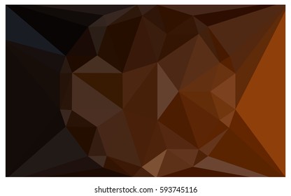 Dark Brown vector polygonal illustration, which consist of triangles with a gemstone in center. Triangular design of a huge diamond for your business. Creative geometric background of gems.