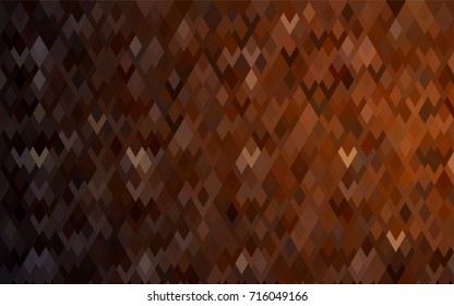 Dark Brown vector polygonal illustration, which consist of rectangles. Rectangular pattern for your business design. Geometric background in Origami style with gradient. 