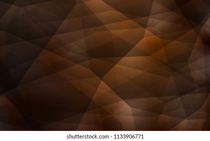 Dark Brown vector polygonal pattern. Geometric illustration in Origami style with gradient.  A new texture for your web site.
