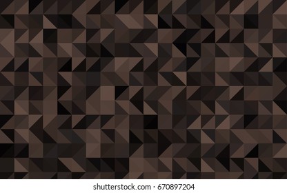 Dark Brown vector polygonal template. Brand-new colored illustration in blurry style with gradient. A completely new template for your business design.
