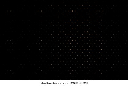 Dark Brown vector red banner with set of circles, dots. Donuts Background. Creative Design Template. Technological halftone illustration.