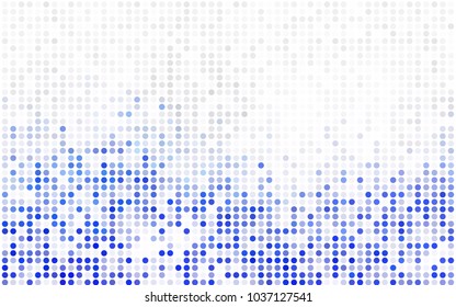 Dark Brown vector red banner with set of circles, dots. Donuts Background. Creative Design Template. Technological halftone illustration.
