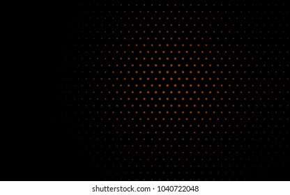 Dark Brown vector red banner with set of circles, dots. Donuts Background. Creative Design Template. Technological halftone illustration.