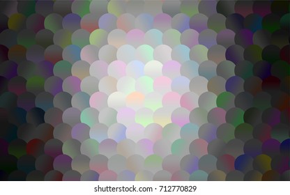 Dark Brown vector red banner with set of circles, dots. Donuts Background. Creative Design Template. Technological halftone illustration.