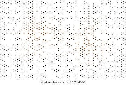 Dark Brown vector red banner with set of circles, dots. Donuts Background. Creative Design Template. Technological halftone illustration.