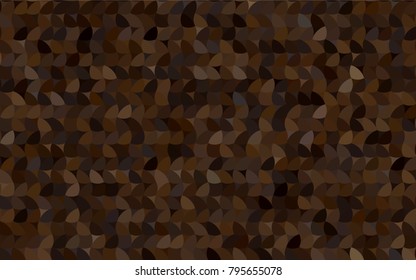 Dark Brown vector red banner with set of circles, dots. Donuts Background. Creative Design Template. Technological halftone illustration.