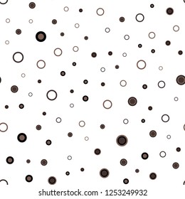 Dark Brown vector seamless backdrop with dots. Modern abstract illustration with colorful water drops. Trendy design for wallpaper, fabric makers.