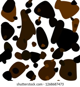 Dark Brown vector seamless cover with spots. Glitter abstract illustration with blurred drops of rain. Pattern for trendy fabric, wallpapers.