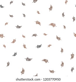 Dark Brown vector seamless elegant background with leaves. leaves on elegant natural pattern with gradient. Pattern for trendy fabric, wallpapers.