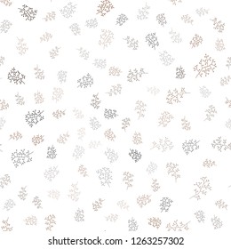 Dark Brown vector seamless elegant pattern with leaves, branches. An elegant bright illustration with leaves and branches. Pattern for trendy fabric, wallpapers.