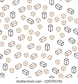 Dark Brown vector seamless, isometric background with rectangles. Abstract gradient illustration with rectangles. Texture for window blinds, curtains.