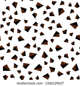 Dark Brown vector seamless, isometric pattern with polygonal style. Glitter abstract illustration with triangular shapes. Design for wallpaper, fabric makers.