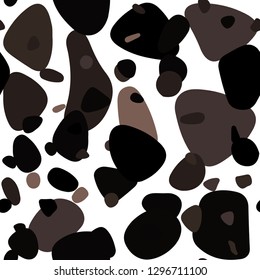 Dark Brown vector seamless layout with circle shapes. Blurred bubbles on abstract background with colorful gradient. Design for textile, fabric, wallpapers.