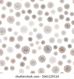 Dark Brown vector seamless natural elegant template. Brand-new colored illustration in blurry style with flowers. Elegant pattern for a brand book.