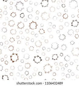 Dark Brown vector seamless template with circles. Illustration with set of shining colorful abstract circles. New design for ad, poster, banner of your website.
